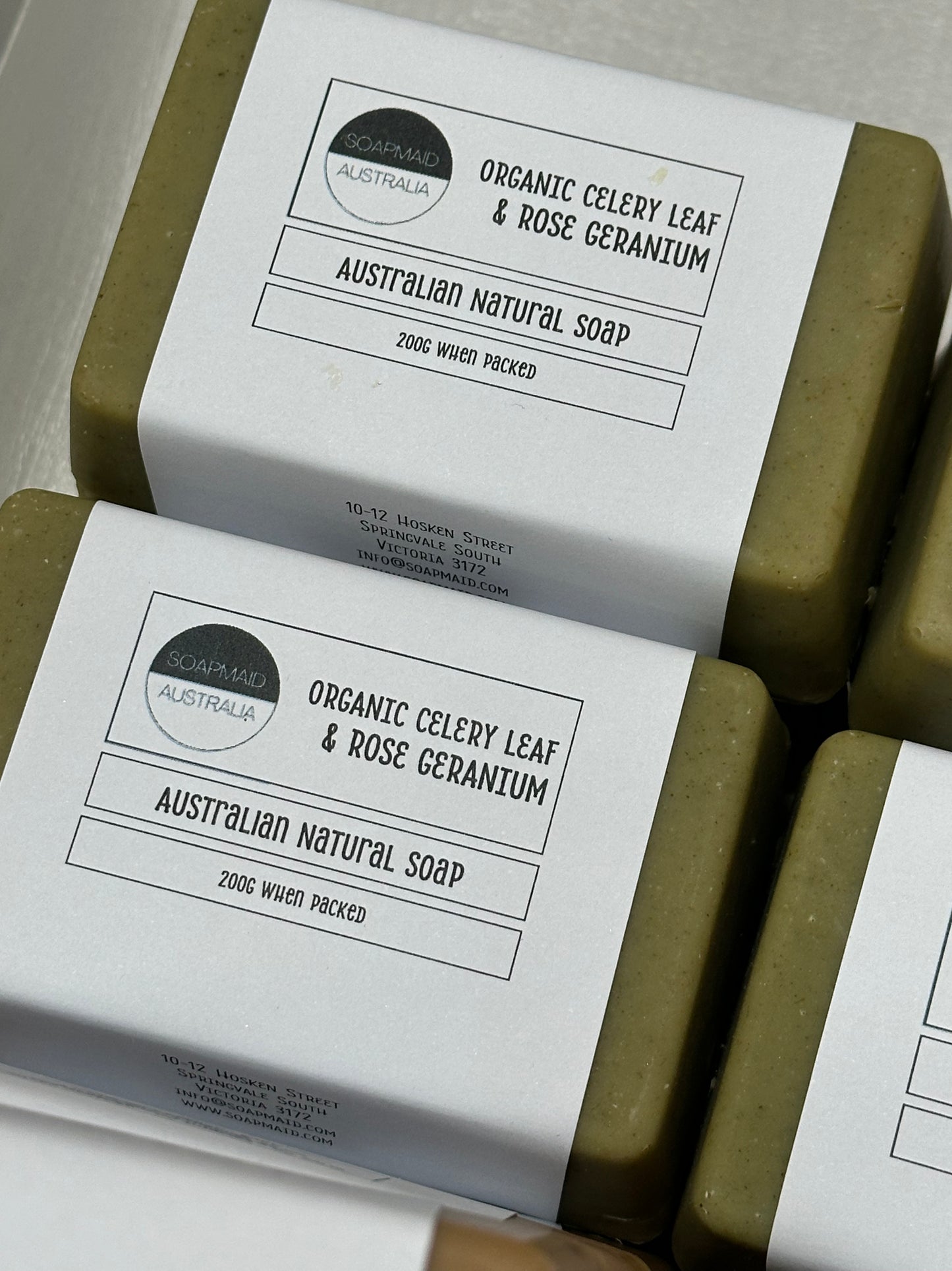 Organic Celery Leaf & Rose Geranium Soap Bar