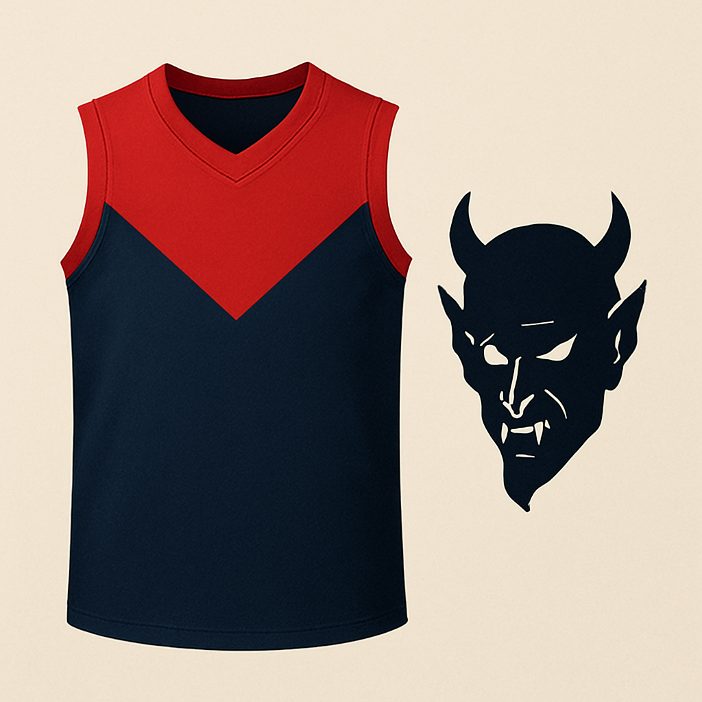 Footy (Navy & Red)