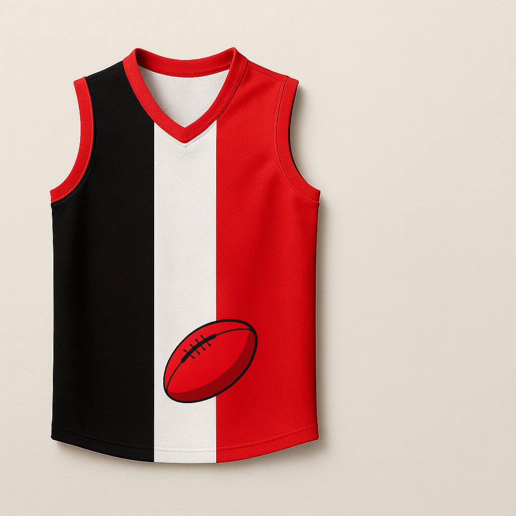 Footy (Red, Black & White)